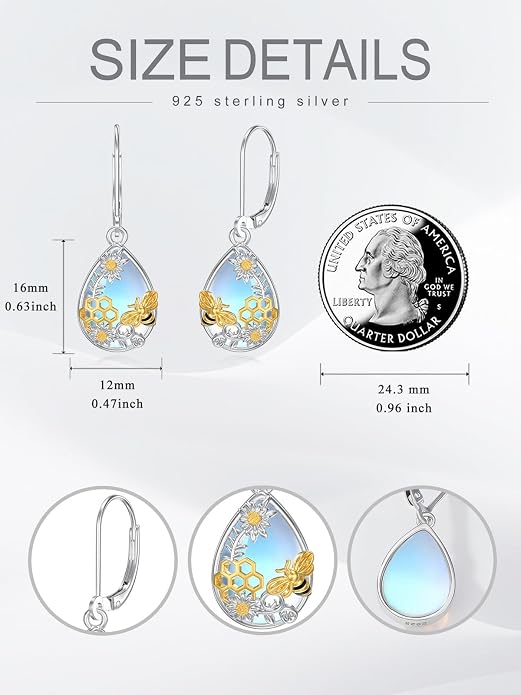 Seiyang Dangle Earrings 925 Sterling Silver Animal/American Flag/Turquoise Dangle Drop Earrings Jewelry Gifts for Women