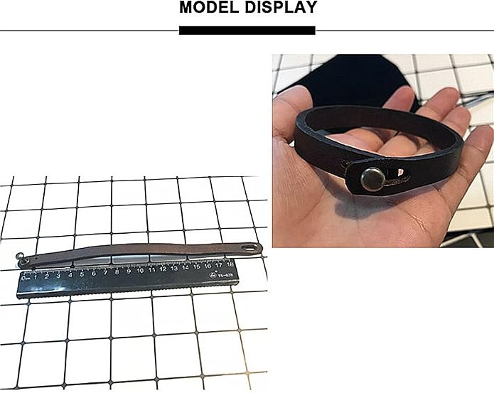 Mens Genuine Leather Bracelet - Handmade Adjustable Leather Cuff Bracelet punk Style leather wrap Wristband for Men
