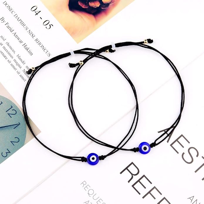 BOCHOI Evil Eye Bracelet for Women Good Luck String Bracelet Kabbalah Protection Friendship Wish Bracelet Jewelry for Girls Girlfriend Wife Mother Daughter