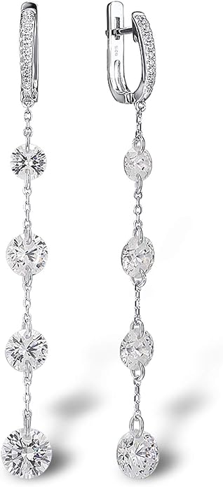Santuzza Sterling Silver Simulated Diamond Hypoallergenic Earrings for Women