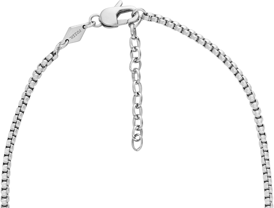Fossil Men's Stainless Steel or Leather Necklace for Men