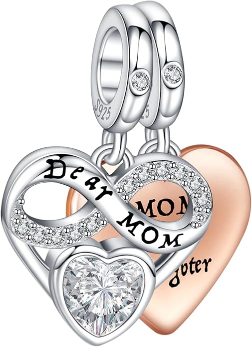 NINGAN 925 Sterling Silver Charm Golden Love Charm Buckle Safety Chain Travel Bead Firefly Dragonfly Pendant, Suitable for Women Bracelet and Necklace as Gift from Mom and Friends