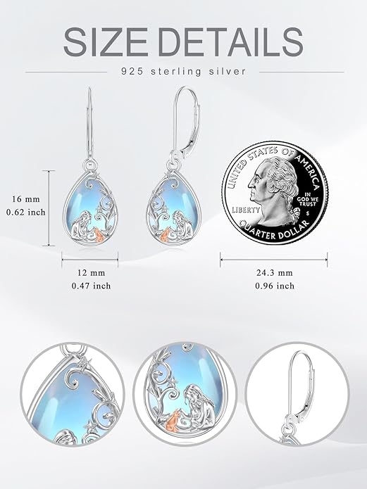 Seiyang Dangle Earrings 925 Sterling Silver Animal/American Flag/Turquoise Dangle Drop Earrings Jewelry Gifts for Women