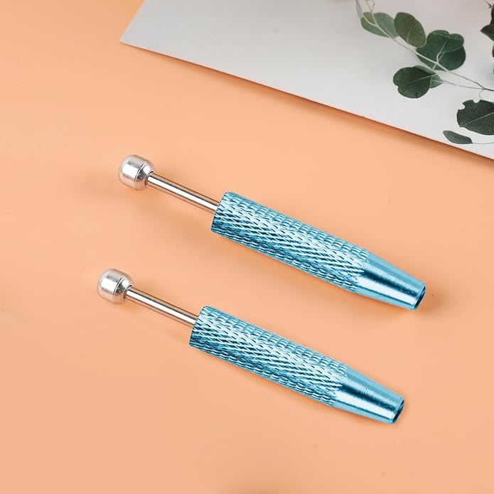 ONESING 2Pcs Piercing Ball Grabber Tool for Changing Jewelry, Stianless Steel Flat Back Earring Applicator Internally Threaded Push Pin Piercing Grabber Tool, Anti Slip 4 Claw Gem Ball Grabber Tool