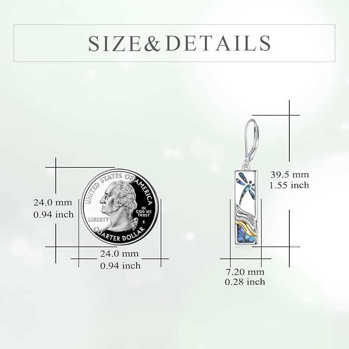 Mountain/Pine Tree/Tree of Life/Dragonfly Earrings for Women 925 Sterling Silver Abalone Tree of Life Dangle Drop Earrings Nature Jewelry Gifts for Mom Sister Daughter