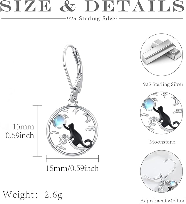 Butterfly/Cardinal/Rabbit/Frog/Turtle/Dragonfly/Flamingo/Mermaid/Hummingbird/Robin/Raven/Owl/Whale/Cat Earrings S925 Sterling Silver Animal Jewelry Gifts for Birthday Christmas