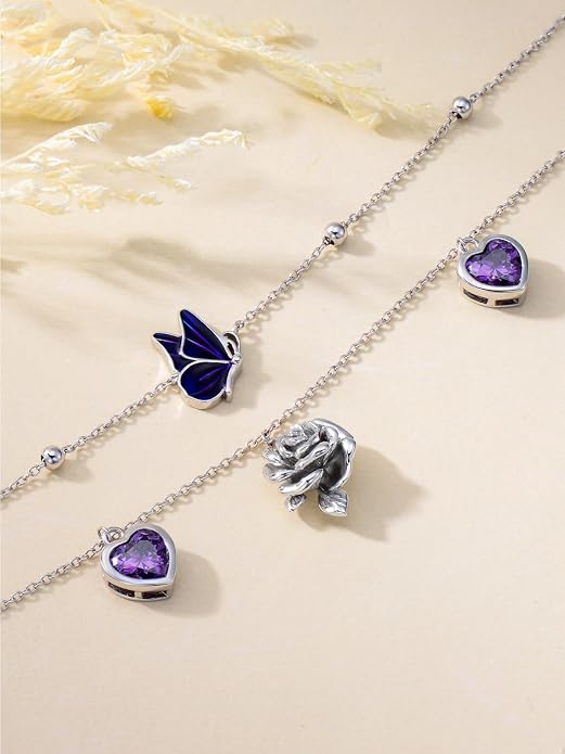 Ankle Bracelets for Women, 925 Sterling Silver Infinity/Heart/Pineapple/Butterfly/Turtle/Evil Eye/Sand Dollar Anklets Waterproof, Christmas Birthday Bracelet Anklets Jewelry Gift Adjustable