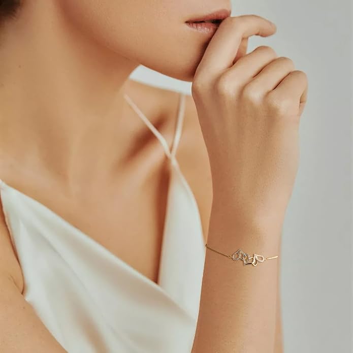 LOYATA Gold Bracelet Gold 14K Gold Filled Dainty Chain Simple Jewelry Gift for Women