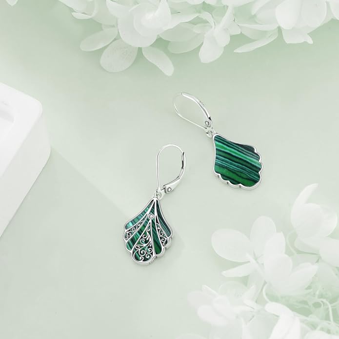 Abalone Shell Dangle Drop Earrings for Women 925 Sterling Silver Filigree Bohemian Earrings Jewelry Gift