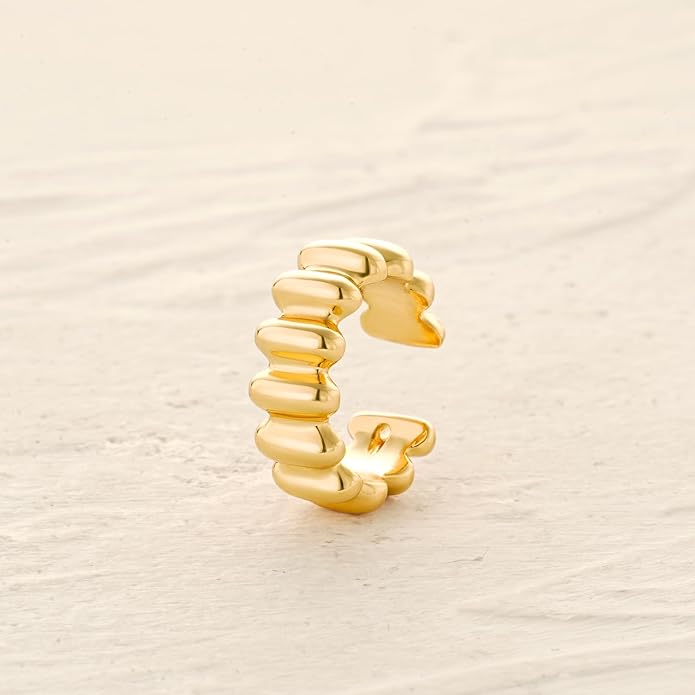MYEARS Women Ear Cuff Earring Gold Non Pierced Ear Cartilage Clip on Wrap Hoop 14K Gold Filled Tiny Boho Beach Simple Minimalist Delicate Handmade Hypoallergenic Jewelry Gift-Sold as Single/Pair