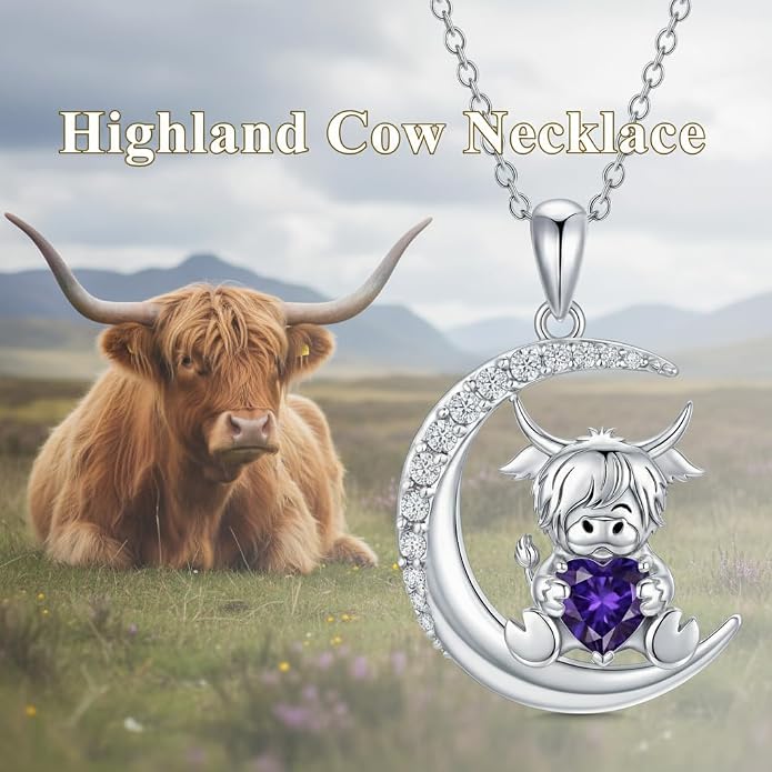 PROESS Animal Birthstone Necklace 925 Sterling Silver Otter/Axolotl/Hippo/Elephant/Dachshund/Monkey/Red Panda Pendant Necklace Animal Birthstone Jewelry Gifts for Women