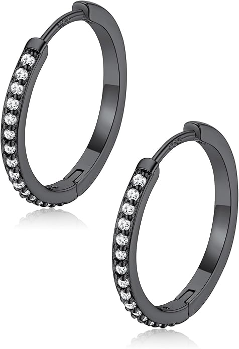 FaithHeart 925 Sterling Silver Post Huggie Hoop Earrings for Women, Silver Small Hoop Earring, Hypoallergenic Cartilage Earrings for Women