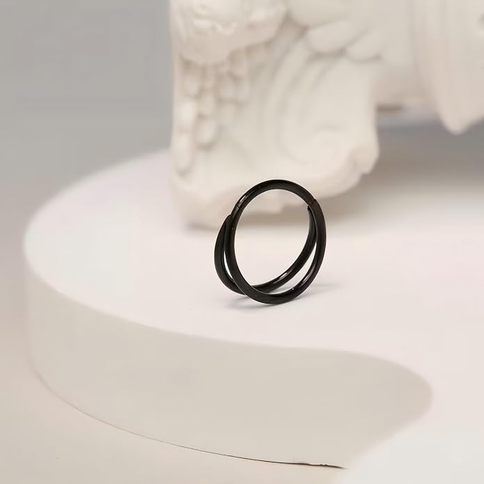 316L Surgical Steel Septum Clicker Ring Nose Ring Hoop Sleeper Hoop Earring Helix Rook Conch Cartilage Daith Tragus Earrings Lobe Nose Piercing Jewelry for Women