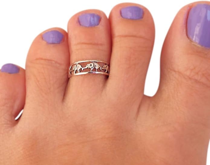 Sterling Silver Toe Ring, Handmade Adjustable Open Band, Minimalist Dainty Summer Beach Foot Jewelry for Women, Can Be Worn as Knuckle or Pinky Ring