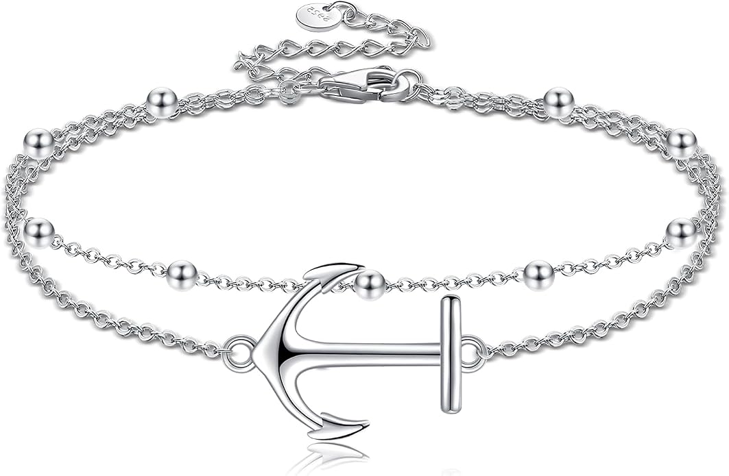 Heart/Starfish/Pineapple/Anchor/Sea Turtle/Butterfly/Celtic/Whale Tail bracelet Anklets for Women 925 Sterling Silver Anklets Jewelry for Women