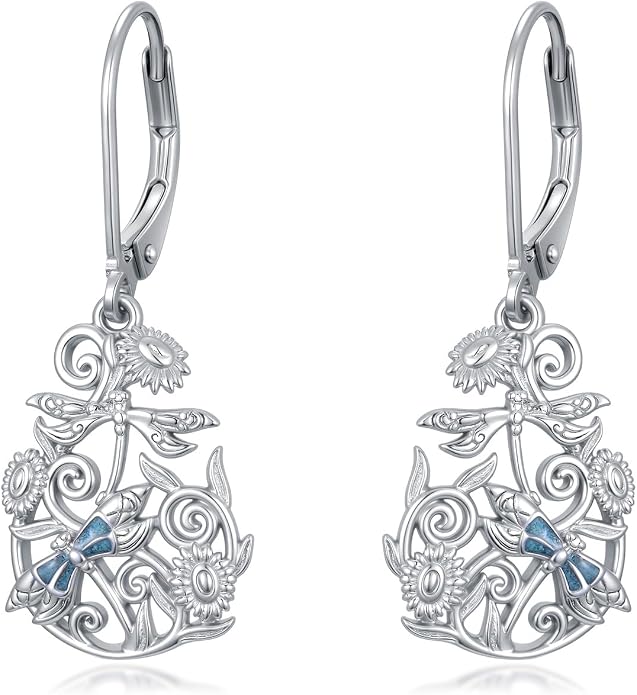 Dorunmo 925 Sterling Silver Western Dangle Earrings for Women Bohemian Earrings Hypoallergenic Christmas Jewelry Gifts for Women