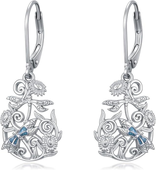 Dorunmo 925 Sterling Silver Western Dangle Earrings for Women Bohemian Earrings Hypoallergenic Christmas Jewelry Gifts for Women