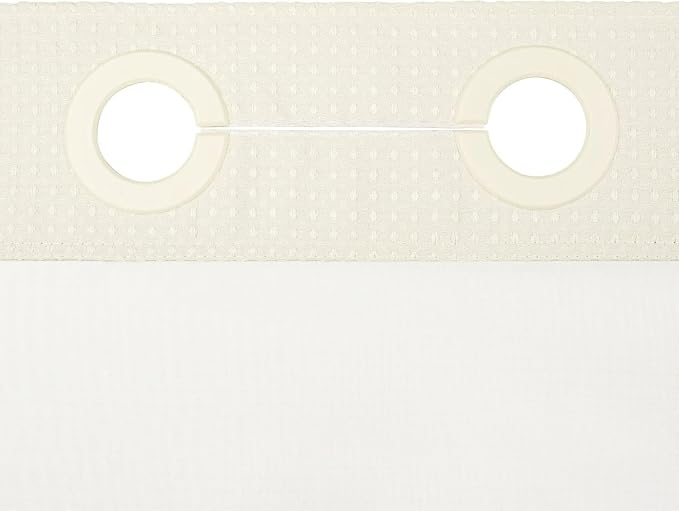 River Dream Stall Heavyweight No Hooks Required Dotted Waffle Weave Shower Curtain with Snap in Liner - 36W x 74H,Hotel Grade,Spa Like Bath Curtain,Graphite Cream