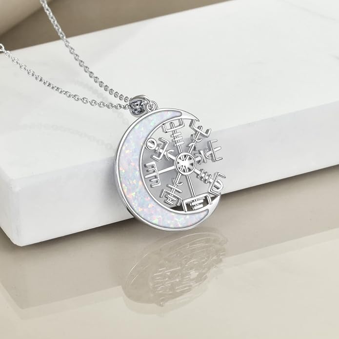 URONE Men Viking Pendant Necklace Sterling Silver Norse Viking Jewelry