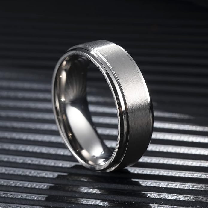 King Will Titanium Wedding Band for Men Women- 3-10mm Width Black/Sliver/Gold High Purity Titanium Promise Wedding Ring Comfort Fit for Daily Wear Size 6-14