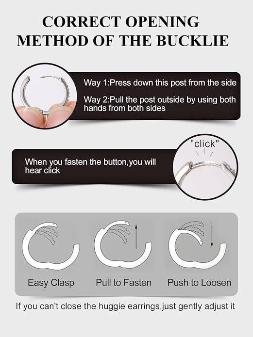 SILVERCUTE 925 Sterling Silver Huggie Hoop Earrings for Women,Hypoallergenic Small Hoop Earrings Lightweight Silver/14K Gold Hoops Cartilage Earrings for Women,8/10/12mm