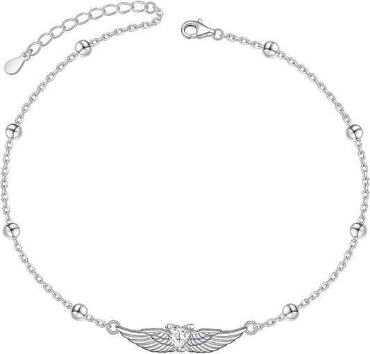 S925 Sterling Silver Anklets Adjustable Beach Foot Ankle Bracelet Jewelry Gifts For Women Girls