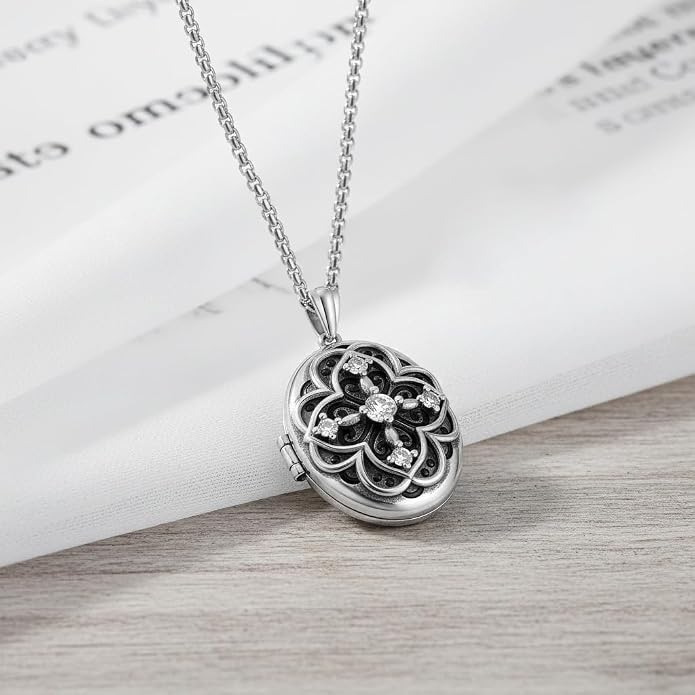 925 Sterling Silver Necklace for Men Women, Birthday Keepsake Jewelry Gifts for Mom Dad Friend