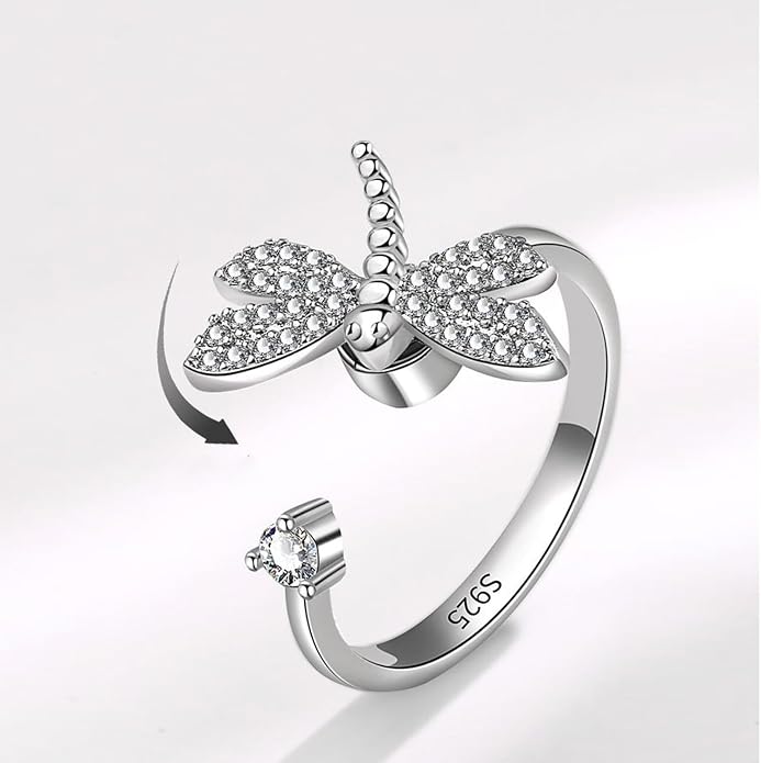 925 Sterling Silver Ring Minimalist Adjustable Rings Band Handmade Rings for Women Girls