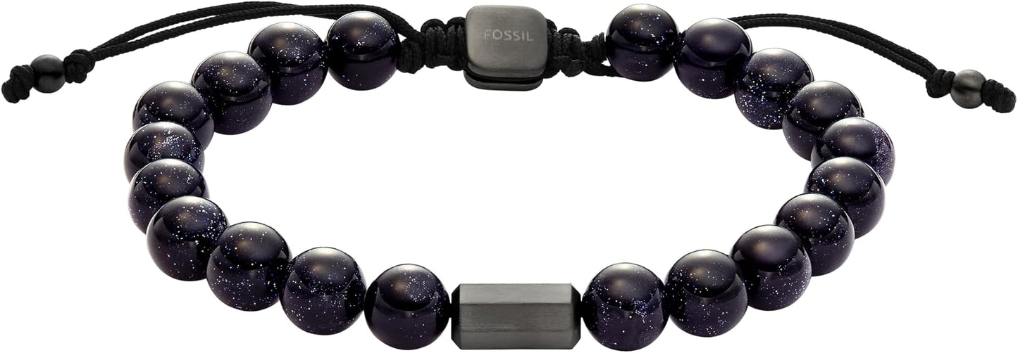 Fossil Men's Stainless Steel and Genuine Leather and/or Beaded Bracelet for Men