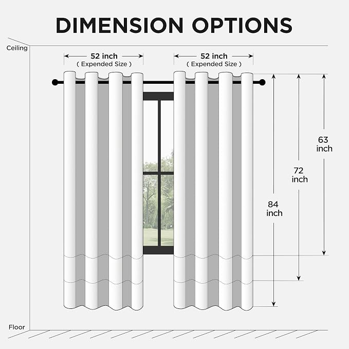 Joydeco 72 Inch Blackout Curtains for Bedroom,Black Out Curtains 72 Inch Long,Grey Curtains with Rod Pocket Back Tab,Noise Reducing Energy Save Wrinkle-Free Drapes,Halloween Window Treatments 2 Panels