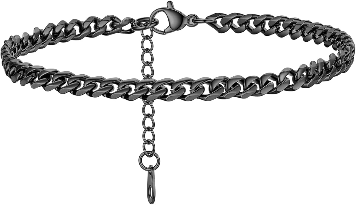 PROSTEEL Stainless Steel Bracelets for Men Women, Gold/Silver/Black, Cuban Link Bracelet Adjustable, Jewelry with Gift Box