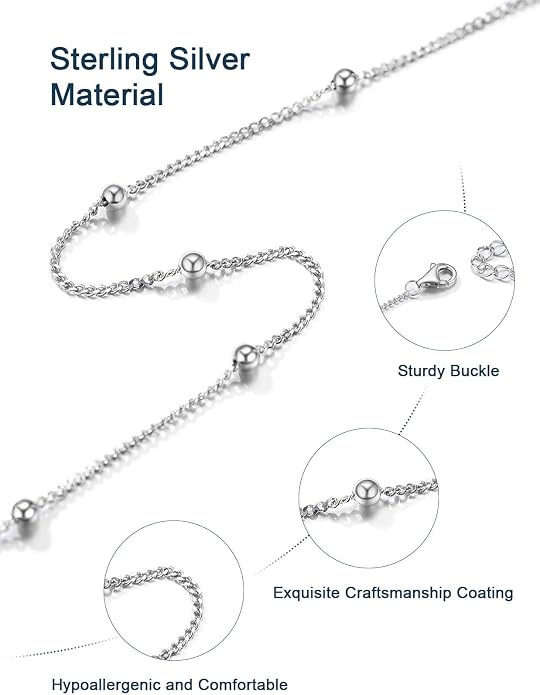 ChainsPro Anklets for Women Waterproof, Adjustable Stainless Steel/ Sterling Silver/14K Gold Plated Ankle Bracelets for Women, Non Tarnish Layered Anklets Beach Jewelry Gifts for Swimming & Daily Wear (Send Gift Box)