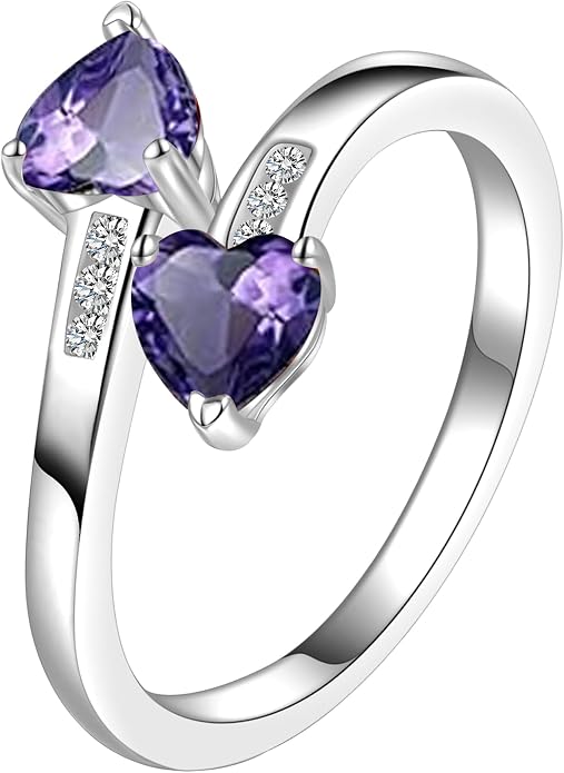 Btysun Mothers Day Gifts, Birthday Gifts for Women Non Tarnish Gold Rings Adjustable 1-12 Birthstone Rings Birthday Gift for Wife Mom Stocking Stuffers Promise Ring Anniversary Wedding Jewelry