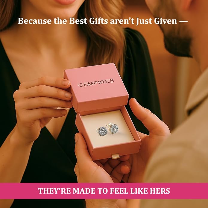 Gempires Gemstone Druzy Stud Earrings for Women 14k Gold Plated Handmade Prong Set Studs Raw Crystal Hypoallergenic Jewelry Minimalist Every Ocassion Gift