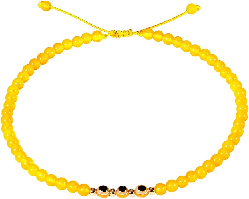 Evil Eye Ankle Bracelets for Women Beads Anklets Beach Accessiory Gemstone Healing Crystal Adjustable