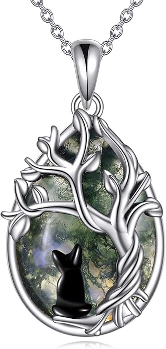 POPLYKE Sterling Silver Gemstone Teardrop Pendant Necklace Crystal Jewelry for Women