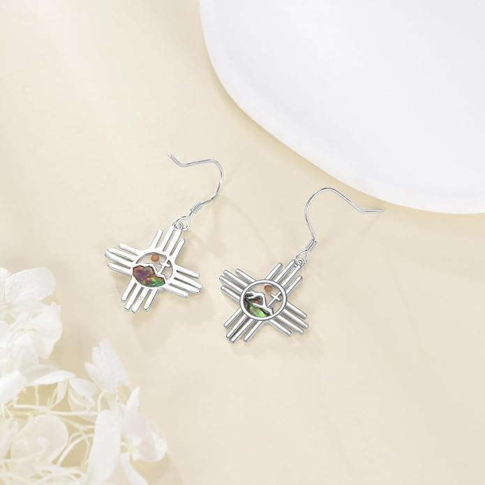 AOBOCO Mustard Seed Earrings for Women Sterling Silver Mountain Cross Earrings Dangle Christian Religion Jewelry Mothers Day Birthday for Mom Wife Friends