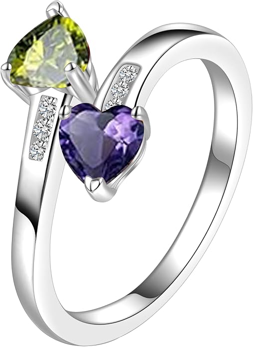 Btysun Mothers Day Gifts, Birthday Gifts for Women Non Tarnish Gold Rings Adjustable 1-12 Birthstone Rings Birthday Gift for Wife Mom Stocking Stuffers Promise Ring Anniversary Wedding Jewelry