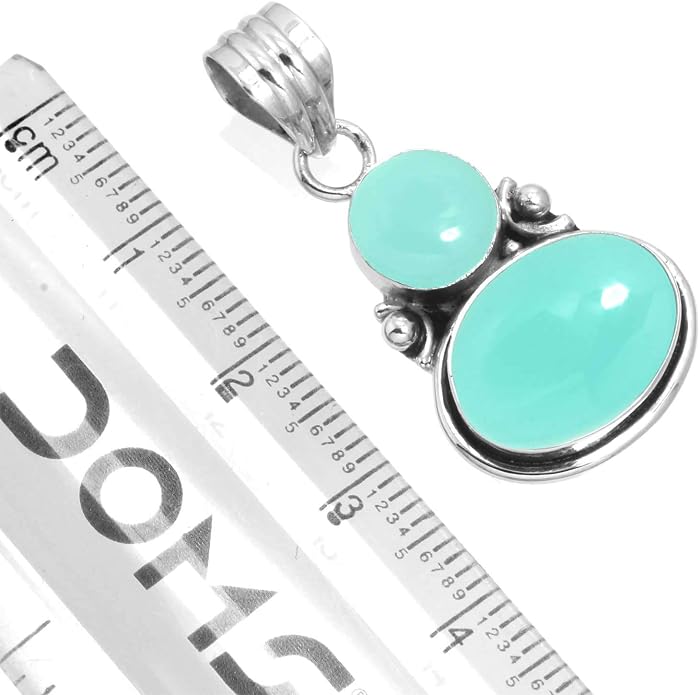 Handmade Genuine 925 Sterling Silver Pendant Necklace Natural Gemstone Crystal, Lapis, Onyx, Amber Oval Round Boho Jewelry For Women