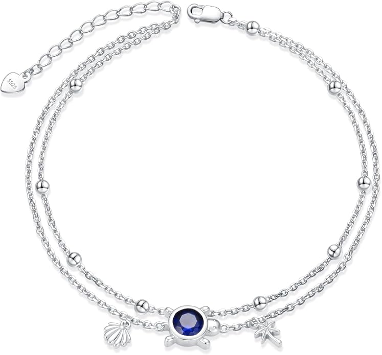 Dorunmo 925 Sterling Silver Anklet Bracelet Mother’s Day Birthday Jewelry Gifts for Women Wife Girlfriend Mom Her