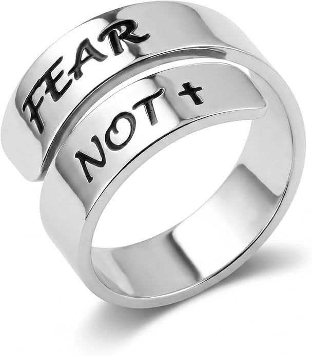 Inspirational Motivational Adjustable Ring Personalized Stainless Steel Spiral Wrap Twist Rings Encouragement Statement Graduation Jewelry Birthday Gifts for Women Teengirls.