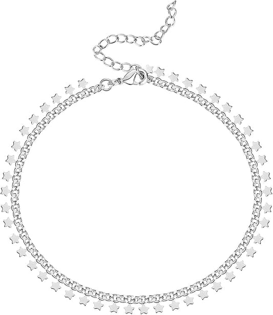 PAVOI 14K Gold Plated Anklet for Women - Trendy Link Chain Ankle Bracelet Summer Jewelry - Boho Dainty Anklets with Cubic Zirconia, Beaded, Evil Eye, Star, Station, Pearls Adjustable Gold Jewelry