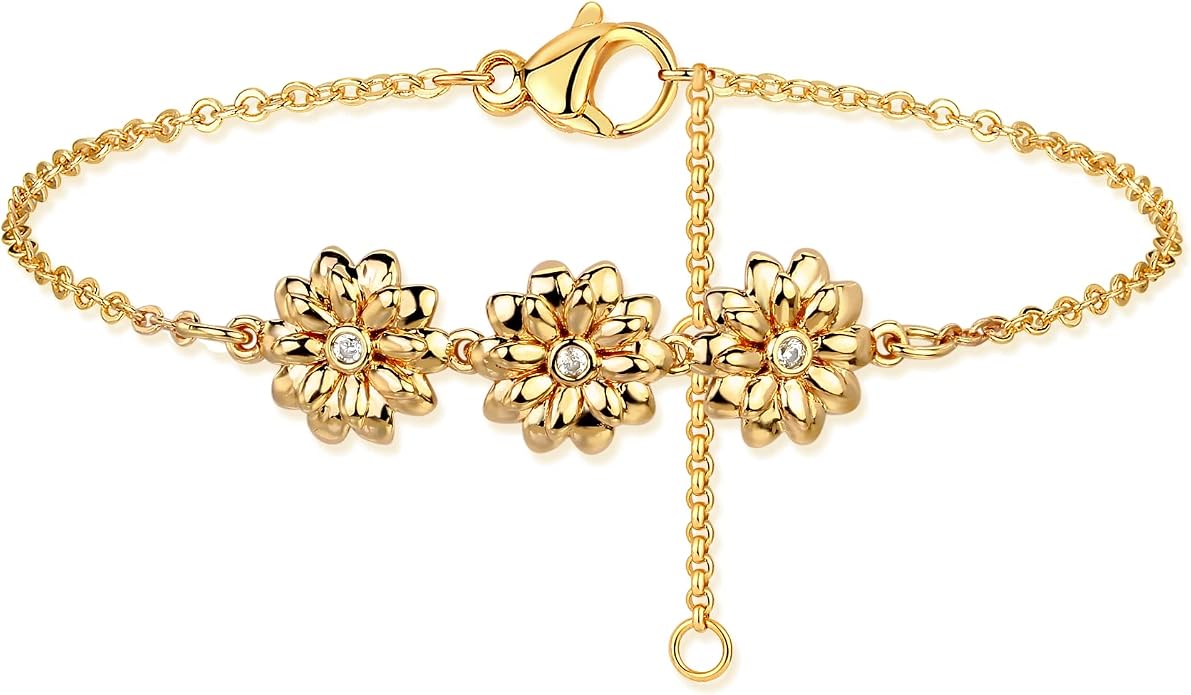 LOYATA Gold Bracelet Gold 14K Gold Filled Dainty Chain Simple Jewelry Gift for Women