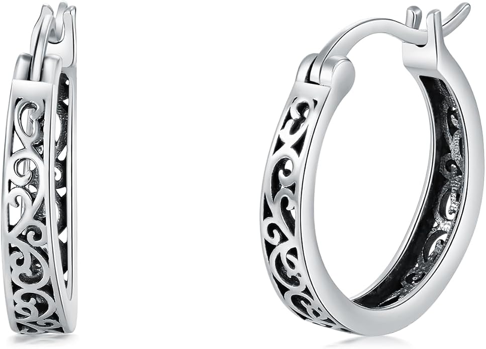 Sterling Silver Hoop Earrings Small Hoop Sun/Leaf/Triangle Huggie Earrings for Women Hypoallergenic