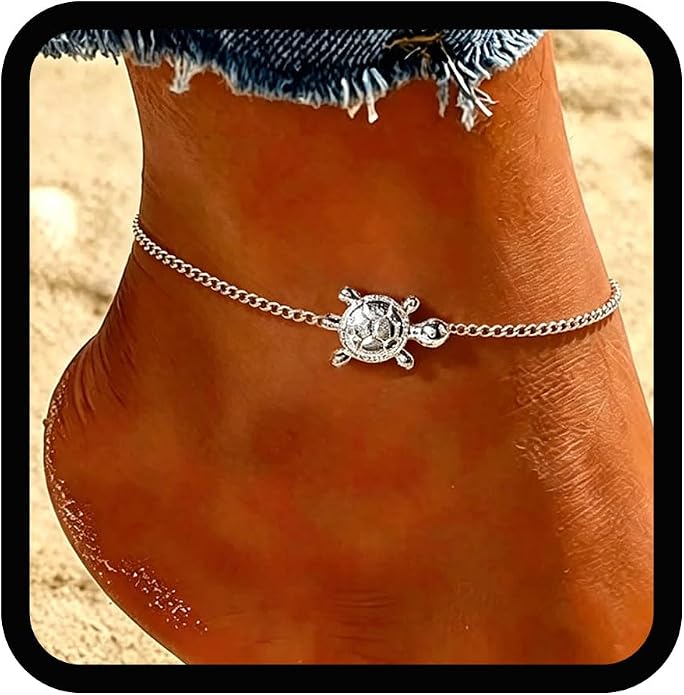 Yalice 925 Sterling Silver Ankle Bracelets for Women Dainty 14K Gold Plated Anklets Set Shiny Waterproof Ankle Chain Cross Beach Foot Jewelry Gifts