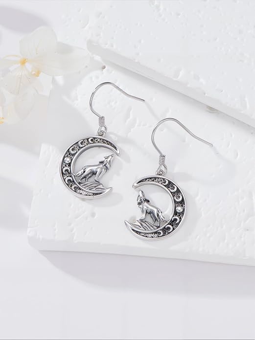 Animal/Leaf/Gothic Dangle Earrings 925 Sterling Silver Animal/Leaf/Gothic Dangle Drop Earrings Easter/Halloween/Christmas Jewelry Gifts for Women Her