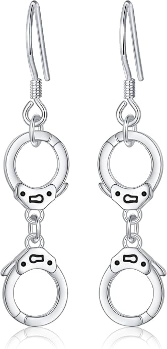 S925 Sterling Silver Trendy Dangle Drop Stud Loops Hoop Earrings for Women Jewelry Cuban Link