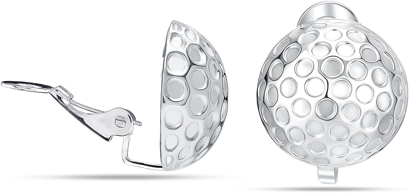 LeCalla 925 Sterling Silver Small Medium Clip On Earrings Non-Pierced Clip-On Stud Earring for Teen Women