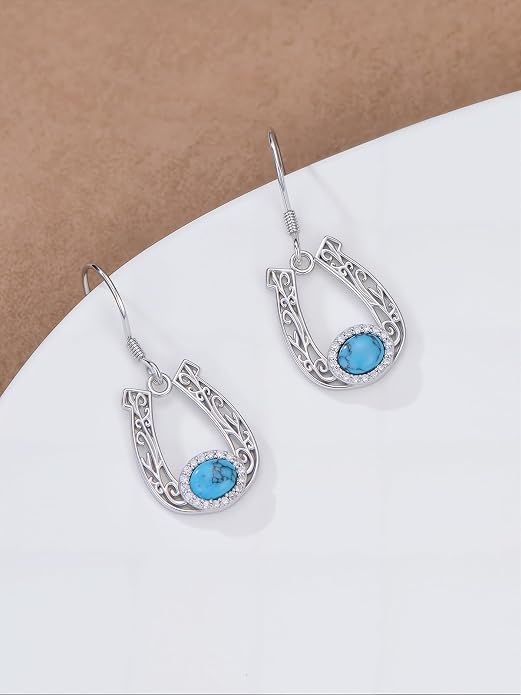 Dorunmo 925 Sterling Silver Western Dangle Earrings for Women Bohemian Earrings Hypoallergenic Christmas Jewelry Gifts for Women