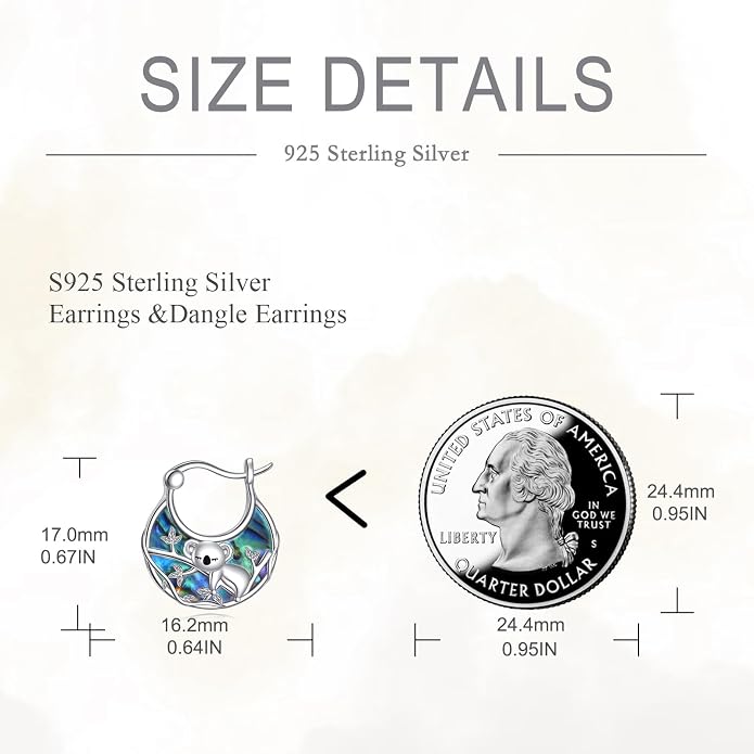 Tree of Life/Sunflower/Mountain/Daisy/Flower/Dragonfly/Butterfly/Earrings 925 Sterling Silver Hoop Earrings for Women